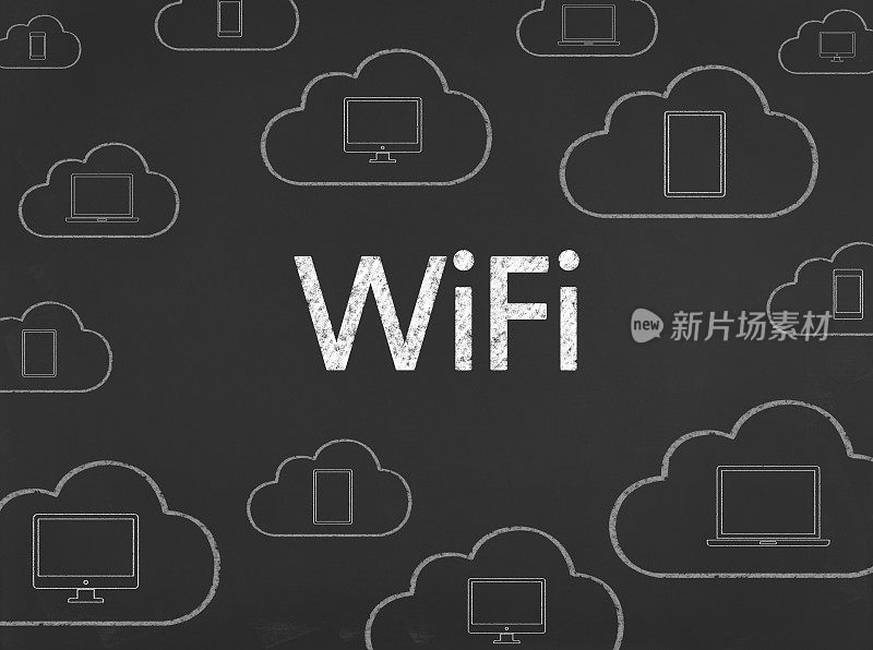 WiFi -商业黑板背景